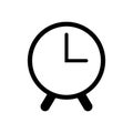 sitting clock line icon. with a simple design. Royalty Free Stock Photo