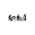 sitting company, hello icon. Element of sitting posture icon for mobile concept and web apps. Glyph company, hello icon can be use