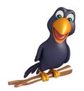 sitting Crow cartoon character