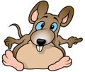 Sitting Cute Brown Mouse Royalty Free Stock Photo