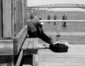 Sitting on the Dock of the Bay Royalty Free Stock Photo