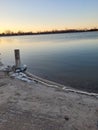 Sitting at the dock of the bay waiting for the tide Royalty Free Stock Photo