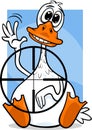 Sitting duck saying cartoon illustration