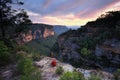 Sitting on the edge of wilderness Blue Mountains Australia