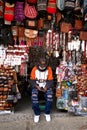 Stall selling handicrafts in the sanctuary of monserrate