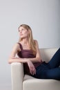 Sitting girl Royalty Free Stock Photo