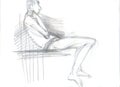 Sitting man sketch