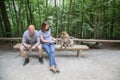 Sitting monkey at Affenberg (Monkey Hill) in Salem, Germany Royalty Free Stock Photo
