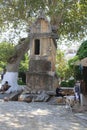 Sitting next to the Kings tomb monument, Kas