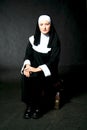 Sitting Nun Royalty Free Stock Photo