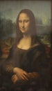 Sitting old Painting Picture Brunette Long Hair Lady Mona Lisa