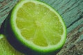 Pair of Sliced Limes on the Blue Deck