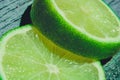 Pair of Sliced Limes on the Blue Deck