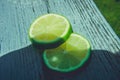 Pair of Sliced Limes on the Blue Deck