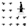 sitting, patient icon. surgical icons universal set for web and mobile