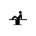 sitting, patient, surgery icon. Element of patient position icon for mobile concept and web apps. Pictogram sitting, patient, Royalty Free Stock Photo