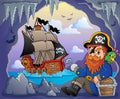 Sitting pirate theme image 5 Royalty Free Stock Photo