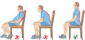 Sitting positions Royalty Free Stock Photo