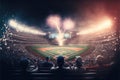 View of experiencing a baseball game - generative AI