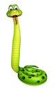 Sitting Snake cartoon character Royalty Free Stock Photo