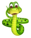 Sitting Snake cartoon character Royalty Free Stock Photo
