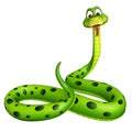 Sitting Snake cartoon character Royalty Free Stock Photo