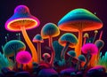 Sitting on Top of the World: A Neon-Lit Forest Background