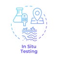 In situ testing blue gradient concept icon Royalty Free Stock Photo