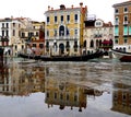 Palaces and Gondolas - Venice - Reflection on water Royalty Free Stock Photo