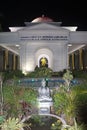 Night view of Dr. Ambedkar Mani Mandapam in Puducherry, India