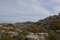 Situated between Antequera and Malaga, lies the amazing El Torcal Nature Reserve, with its Rock formations. Royalty Free Stock Photo