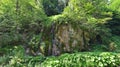 Landscape of the Chisatoarea Waterfall from Moieciu de Sus, Romania Royalty Free Stock Photo