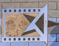 Jet Li Monument with handprints, signature and Name on the Avenue of Stars in Tsim Sha Tsui, Hong Kong, China