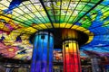 Kaohsiung, Dome of Light, Taiwan. Glass art installation on Formosa Boulevard Station. Royalty Free Stock Photo