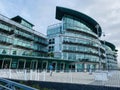 Modern buildings facing the river Thames in Wapping district in London United Kingdom