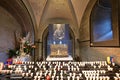 Reliquary shrine holding relics of St. Bernadette at the Crypt of the Basilica, Sanctuary of Our Lady of Lourdes, France