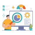 Situation Analysis concept. Flat vector illustration