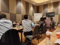 Situation of the meeting room at the Harris Hotel, Bekasi, West Java, Indonesia.