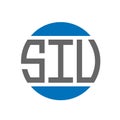 SIU letter logo design on white background. SIU creative initials circle logo concept. SIU letter design
