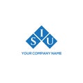 SIU letter logo design on WHITE background. SIU creative initials letter logo