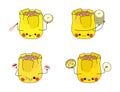 Siu mai dim sum steamed dumplings characters vector illustration Royalty Free Stock Photo