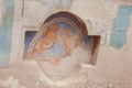 SIUSI, ITALY - JULY 27, 2017: Fresco outside the wall of the Maria Ausiliatrice church representing a moment on the Way of the