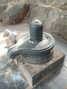 Sivalinga on a small hill in South India Royalty Free Stock Photo