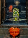 Sivalingum and nagraja at pataleshwar stone temple pune