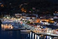 Sivota, Greece, 09 September, 2017 Panorama of the center of the town of Sivota in the Greece. Royalty Free Stock Photo