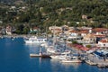 Sivota, Greece, 09 September, 2017 Panorama of the center of the town of Sivota in the Greece. Royalty Free Stock Photo