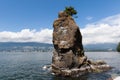 Siwash Rock in Stanley Park Royalty Free Stock Photo