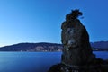 Siwash rock in Stanley park Royalty Free Stock Photo