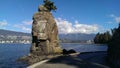 Siwash Rock in Stanley Park, Vancouver Royalty Free Stock Photo