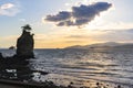 Siwash Rock in Stanley Park, Vancouver, Canada Royalty Free Stock Photo